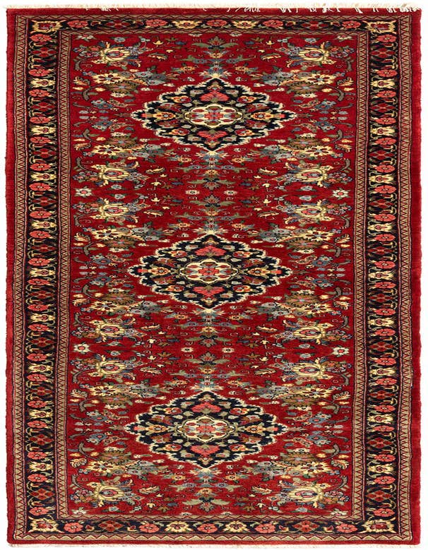Detail image of 2' 4 x 7' 9 Hand Knotted Qom Persian Runner Rug