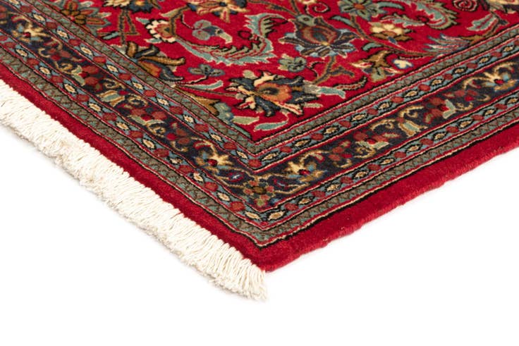 Detailansicht von 80cm x 195cm Handgeknüpft Qom Persisch Läufer Teppich