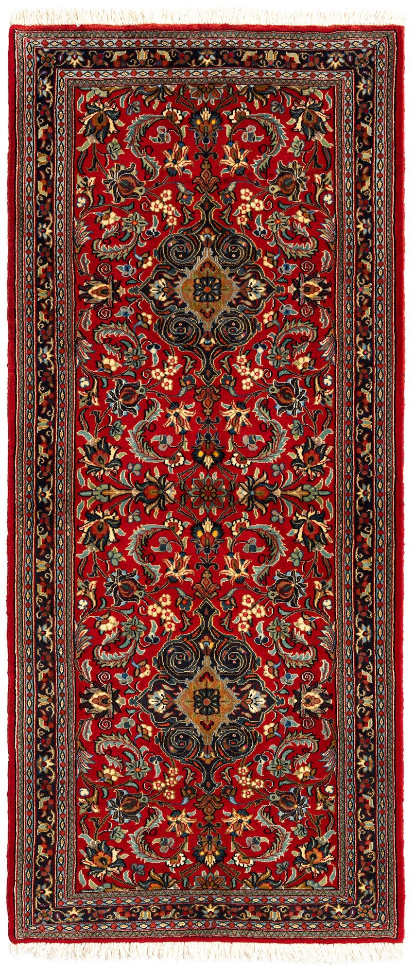 2' 8 x 6' 4 Hand Knotted Qom Persian Runner Rug