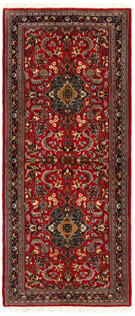 80cm x 195cm Handgeknüpft Qom Persisch Läufer Teppich