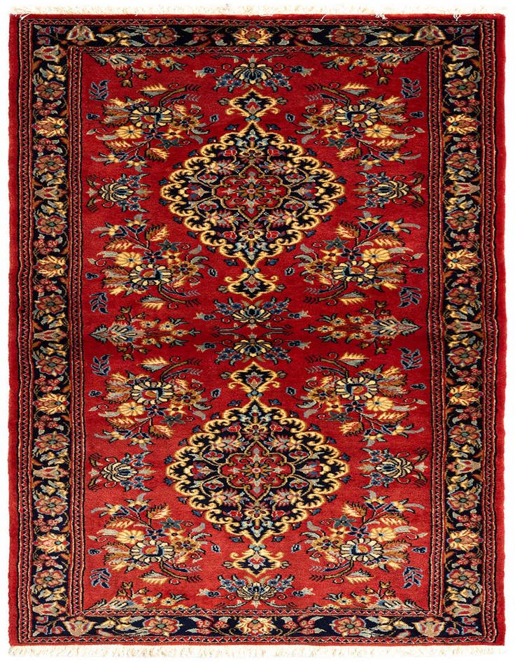 Detail image of 2' 9 x 6' 5 Hand Knotted Qom Persian Runner Rug