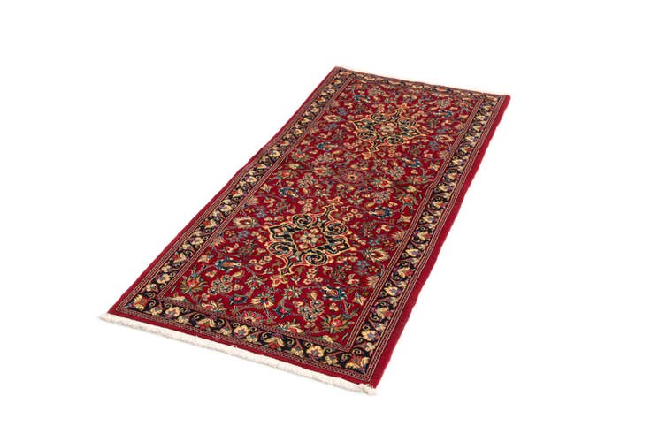 Detail image of 2' 9 x 6' 6 Hand Knotted Qom Persian Runner Rug