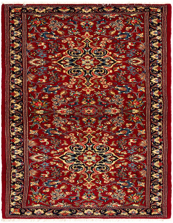 Detail image of 2' 9 x 6' 6 Hand Knotted Qom Persian Runner Rug