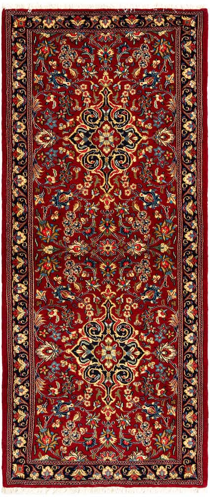 2' 9 x 6' 6 Hand Knotted Qom Persian Runner Rug