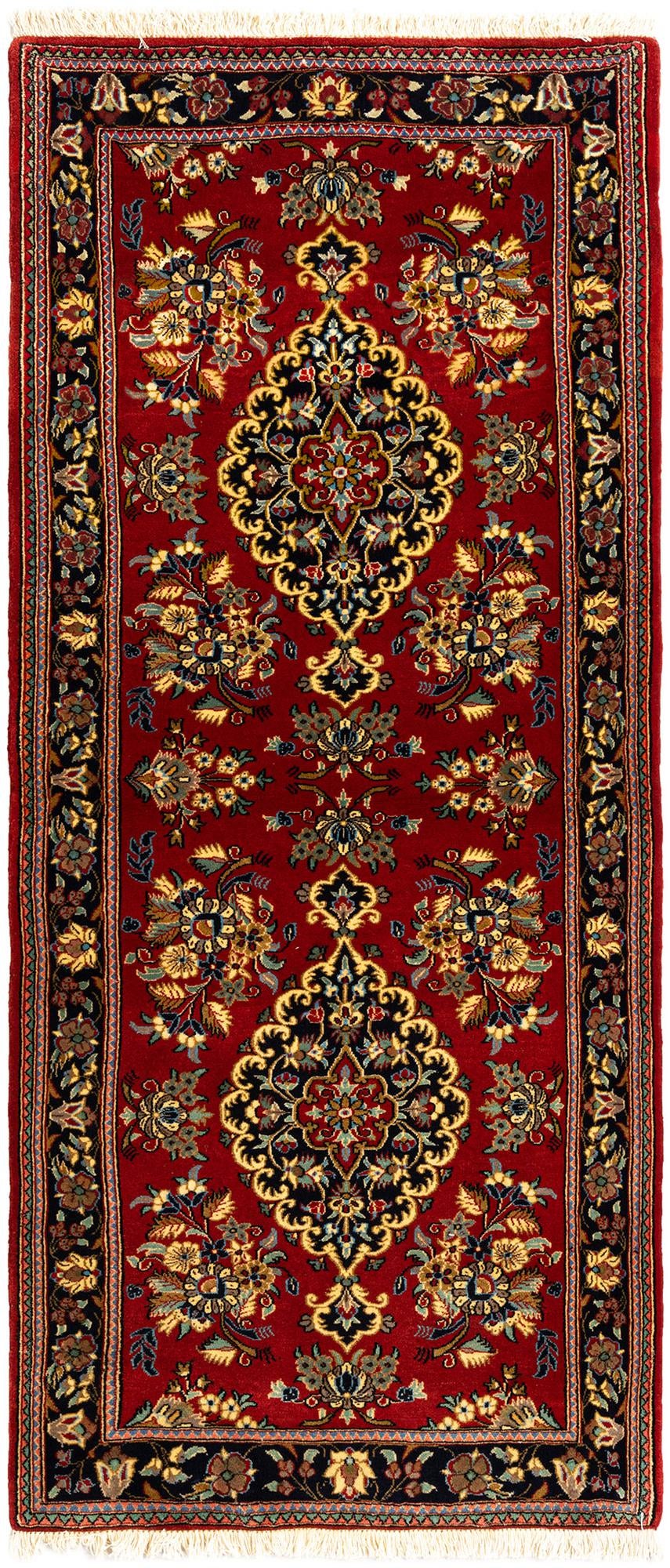 2' 9 x 6' 2 Hand Knotted Qom Persian Runner Rug