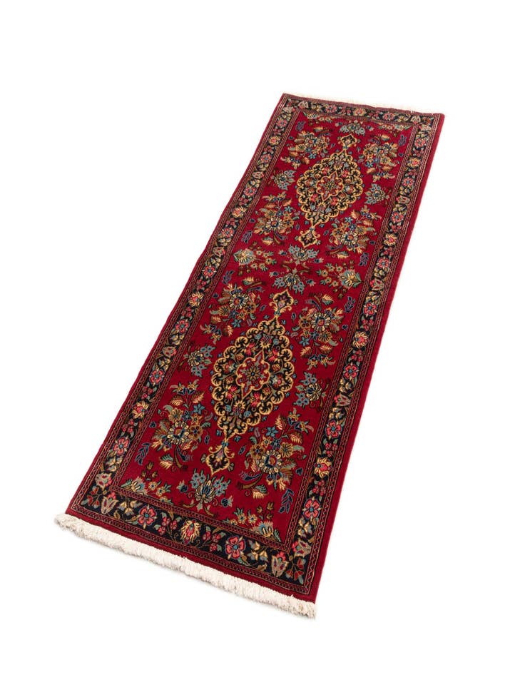 Detail image of 2' 7 x 6' 7  Hand Knotted Qom Persian Runner Rug