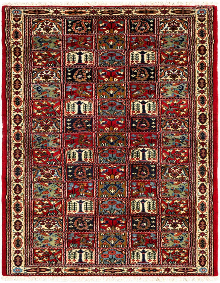 Detail image of 2' 7 x 6' 5 Hand Knotted Qom Persian Runner Rug