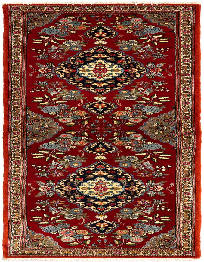 Detail image of 2' 4 x 7' 1 Hand Knotted Qom Persian Runner Rug