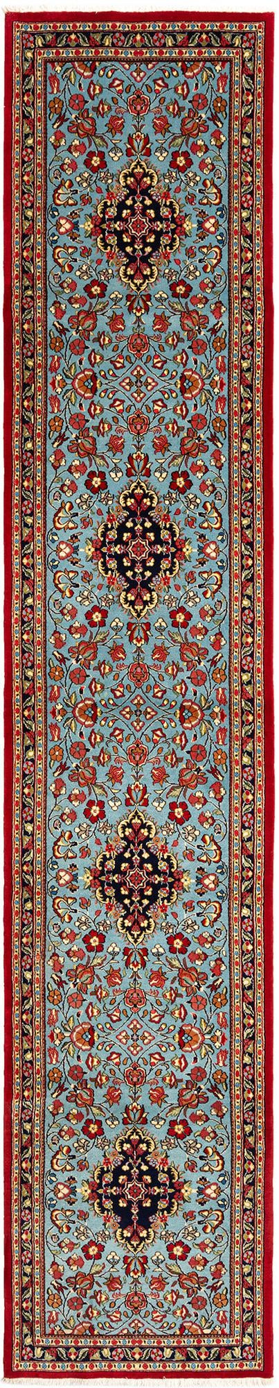 2' 7 x 13' 1 Hand Knotted Qom Persian Runner Rug