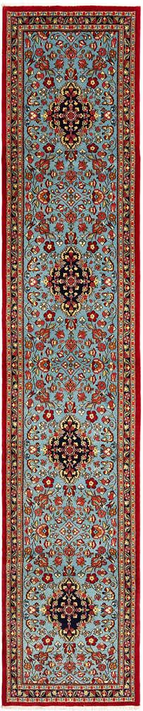 2' 7 x 13' 1 Hand Knotted Qom Persian Runner Rug
