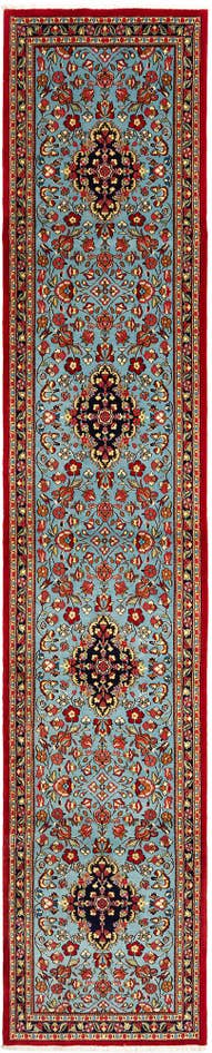 Detail image of 2' 7 x 13' 1 Hand Knotted Qom Persian Runner Rug