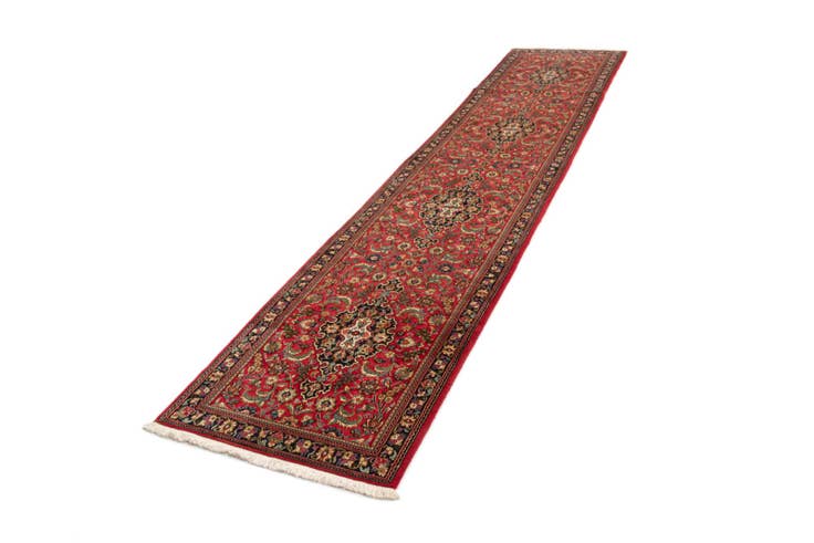 Detail image of 2' 8 x 13' 1 Hand Knotted Qom Persian Runner Rug