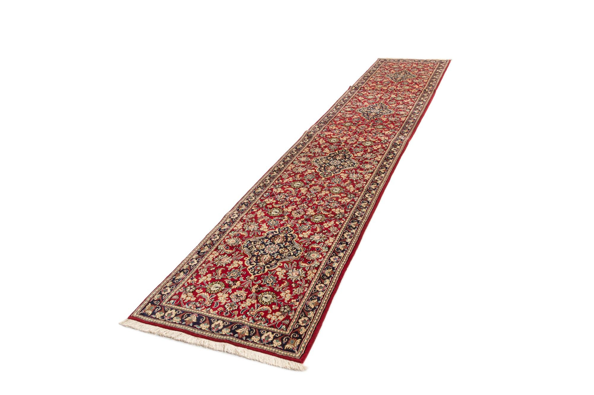 2' 11 x 14' 11 Hand Knotted Qom Persian Runner Rug