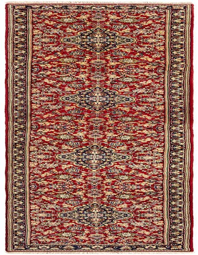 Detail image of 2' 11 x 14' 11 Hand Knotted Qom Persian Runner Rug