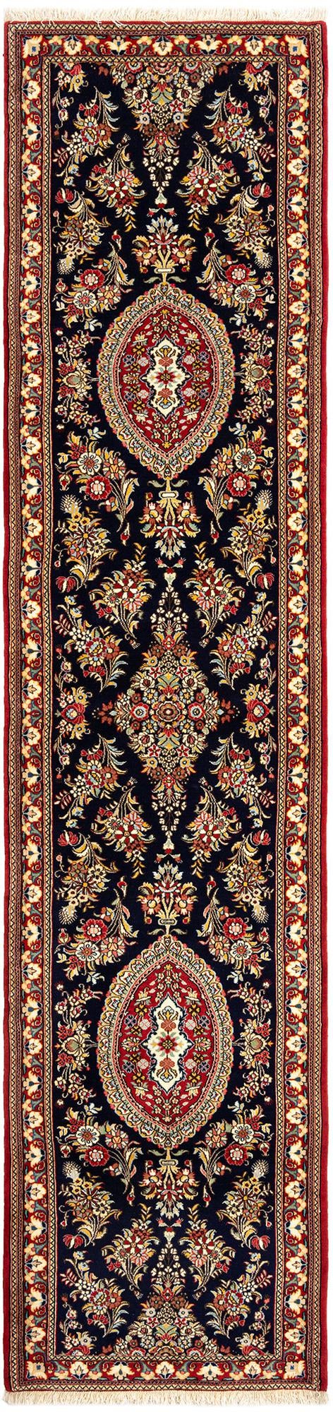 2' 11 x 13' 6 Hand Knotted Qom Persian Runner Rug