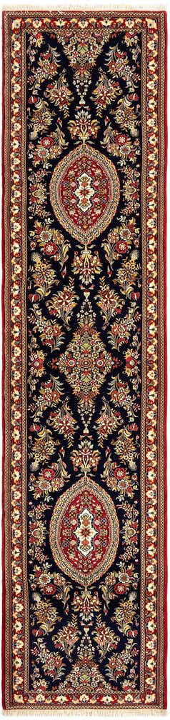 2' 11 x 13' 6 Hand Knotted Qom Persian Runner Rug