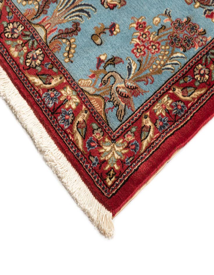 Detail image of 2' 7 x 13' 6  Hand Knotted Qom Persian Runner Rug