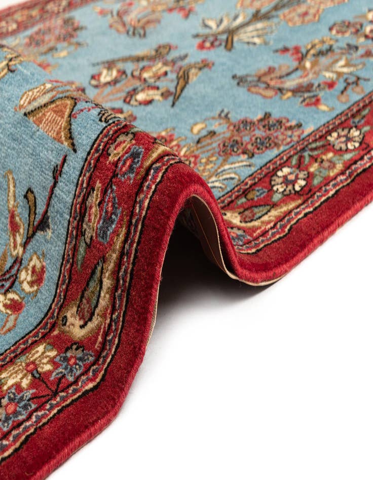 Detail image of 2' 7 x 13' 6  Hand Knotted Qom Persian Runner Rug