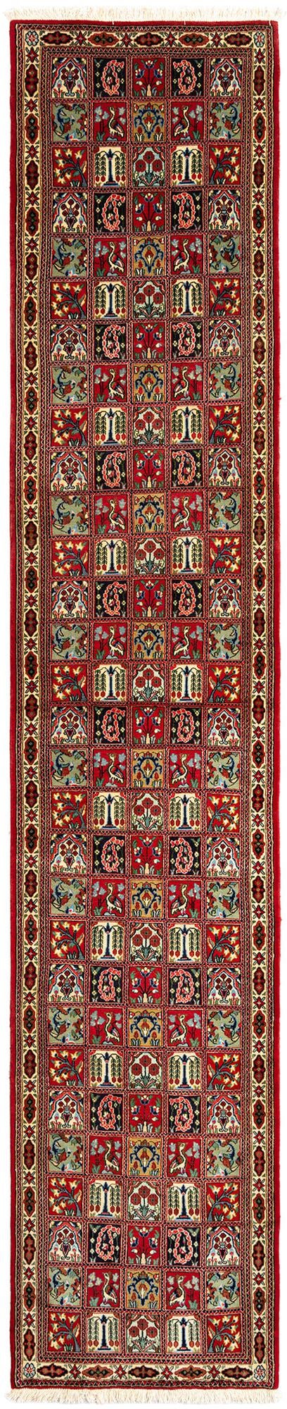 2' 7 x 13' 1 Hand Knotted Qom Persian Runner Rug