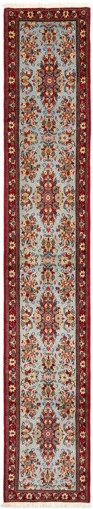 2' 6 x 13' 8 Hand Knotted Qom Persian Runner Rug