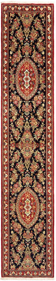 Detail image of 2' 9 x 14' 1 Hand Knotted Qom Persian Runner Rug