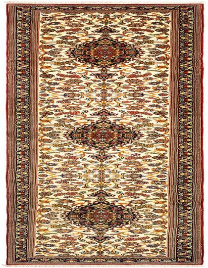 Detail image of 2' 10 x 14' 2 Hand Knotted Qom Persian Runner Rug