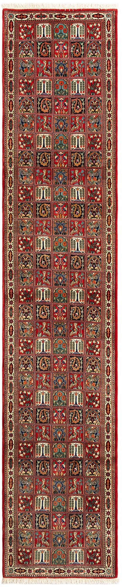 2' 8 x 13' 1 Hand Knotted Qom Persian Runner Rug
