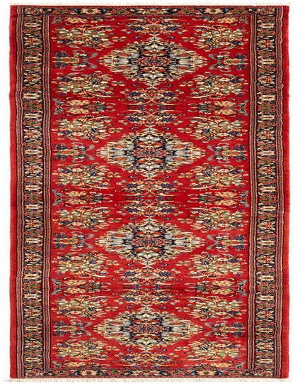 Detail image of 2' 8 x 13' 1 Hand Knotted Qom Persian Runner Rug