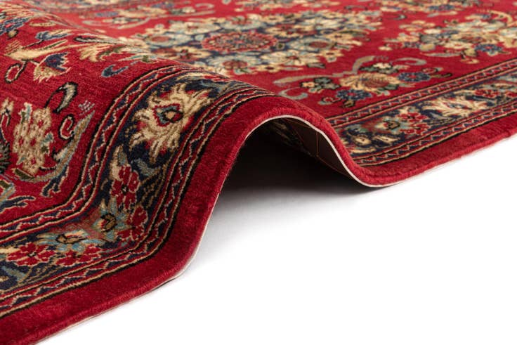 Detail image of 2' 8 x 12' 10 Hand Knotted Qom Persian Runner Rug