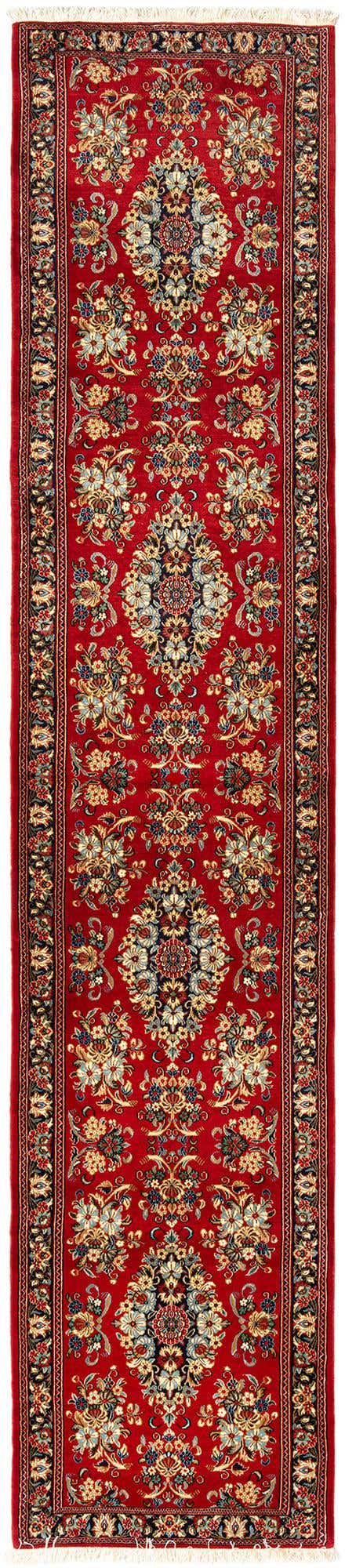 2' 8 x 12' 10 Hand Knotted Qom Persian Runner Rug