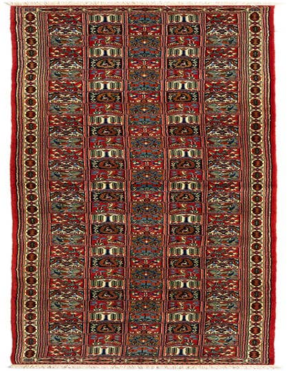 Detail image of 2' 7 x 13' 3 Hand Knotted Qom Persian Runner Rug