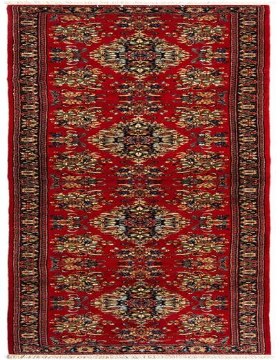 Detail image of 2' 7 x 13' 7 Hand Knotted Qom Persian Runner Rug