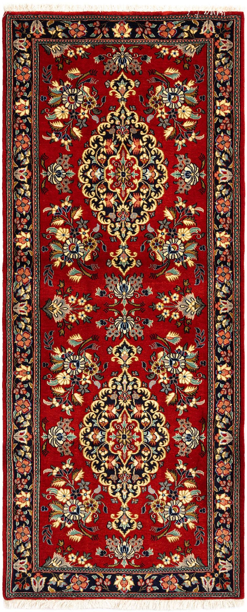2' 8 x 6' 8 Hand Knotted Qom Persian Runner Rug