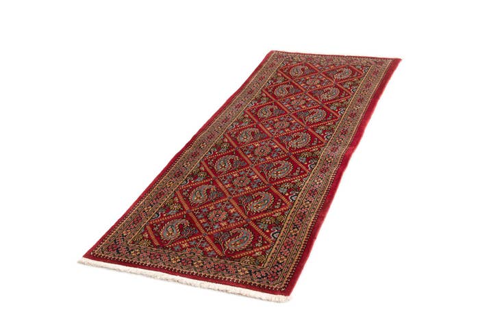 Detail image of 2' 4 x 6' 5 Hand Knotted Qom Persian Runner Rug