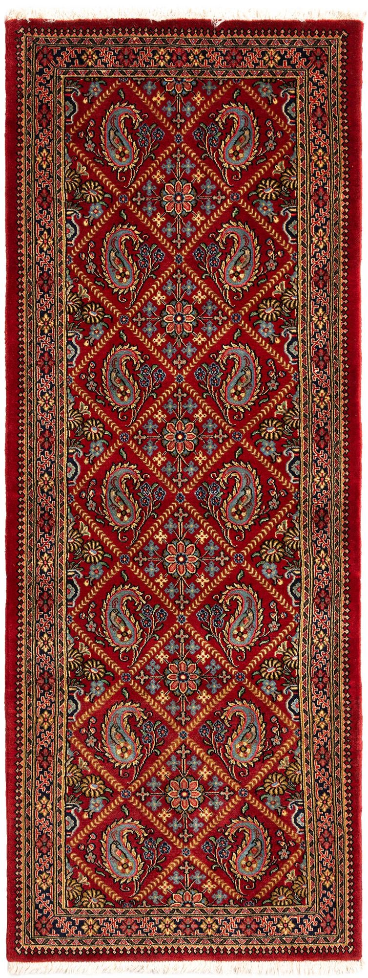 2' 4 x 6' 5 Hand Knotted Qom Persian Runner Rug