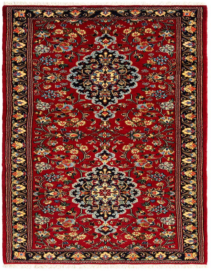 Detail image of 2' 9 x 6' 5 Hand Knotted Qom Persian Runner Rug