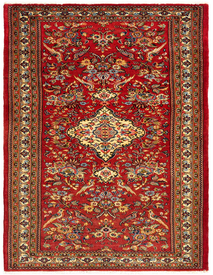 2' 8 x 6' 2 Hand Knotted Qom Persian Runner Rug