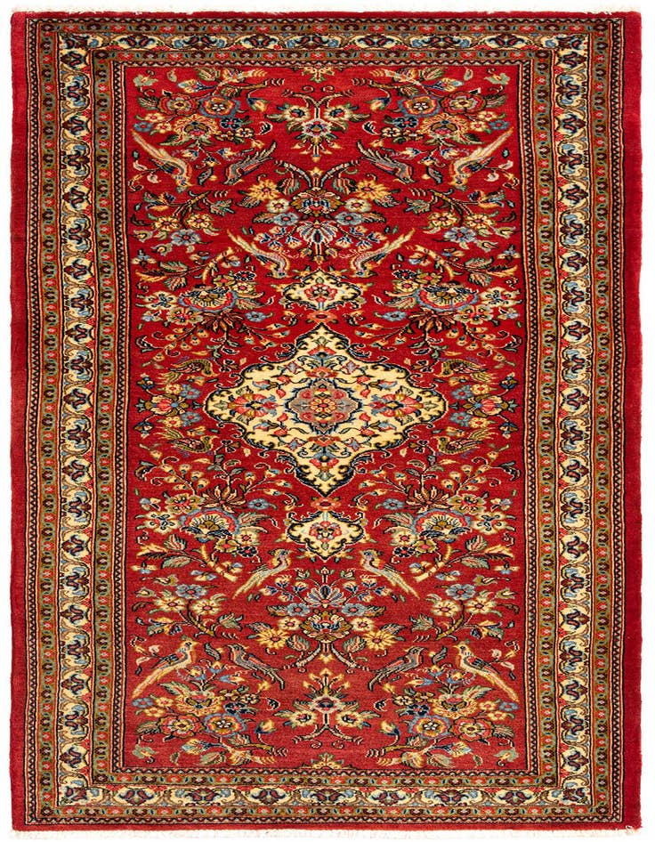 Detail image of 2' 8 x 6' 2 Hand Knotted Qom Persian Runner Rug