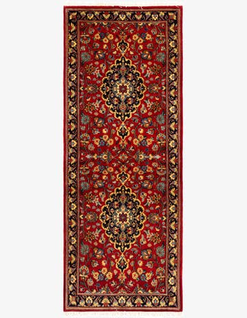 2' 7 x 6' 8 Hand Knotted Qom Persian Runner Rug
