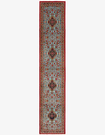 2' 7 x 13' 1 Hand Knotted Qom Persian Runner Rug