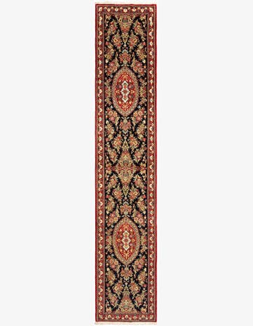 2' 9 x 14' 1 Hand Knotted Qom Persian Runner Rug