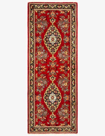 2' 7 x 6' 10 Hand Knotted Qom Persian Runner Rug