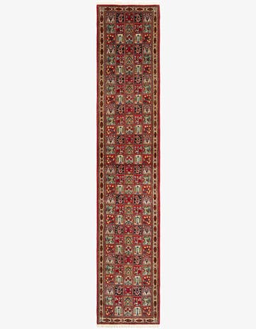 2' 7 x 13' 1 Hand Knotted Qom Persian Runner Rug