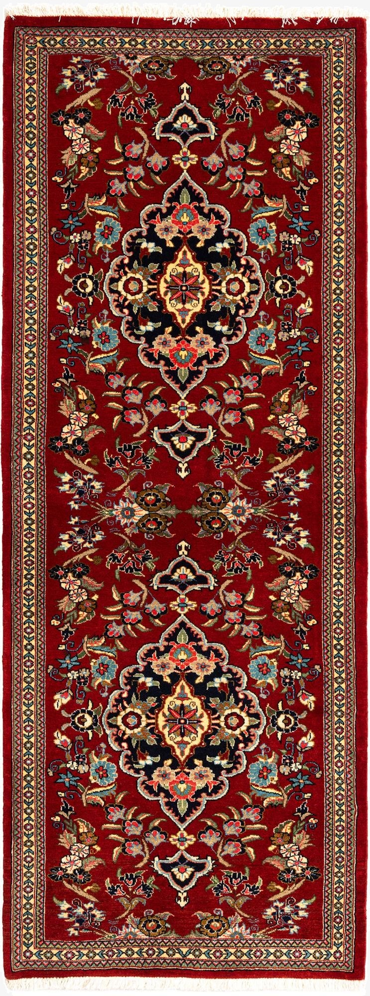 2' 5 x 6' 8  Hand Knotted Qom Persian Runner Rug