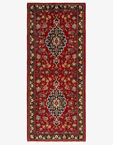 2' 9 x 6' 5 Hand Knotted Qom Persian Runner Rug