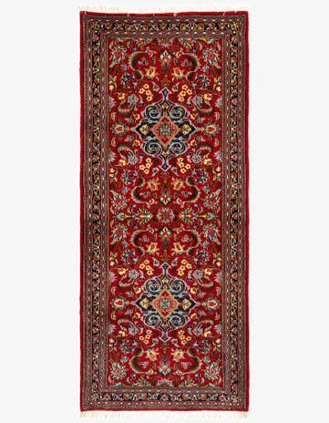 2' 7 x 6' 4 Hand Knotted Qom Persian Runner Rug