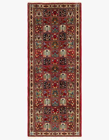 2' 7 x 6' 5 Hand Knotted Qom Persian Runner Rug