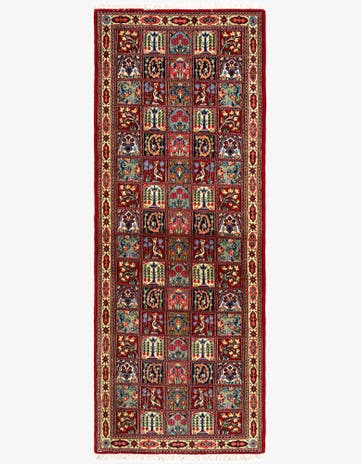 2' 6 x 6' 8 Hand Knotted Qom Persian Runner Rug
