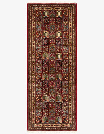 2' 7 x 6' 7 Hand Knotted Qom Persian Runner Rug