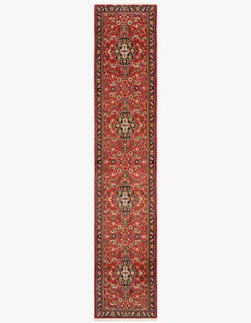 2' 8 x 13' 1 Hand Knotted Qom Persian Runner Rug